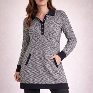 Missoni for Target Women's Black White Polo Sweater Dress Long Sleeve Size M